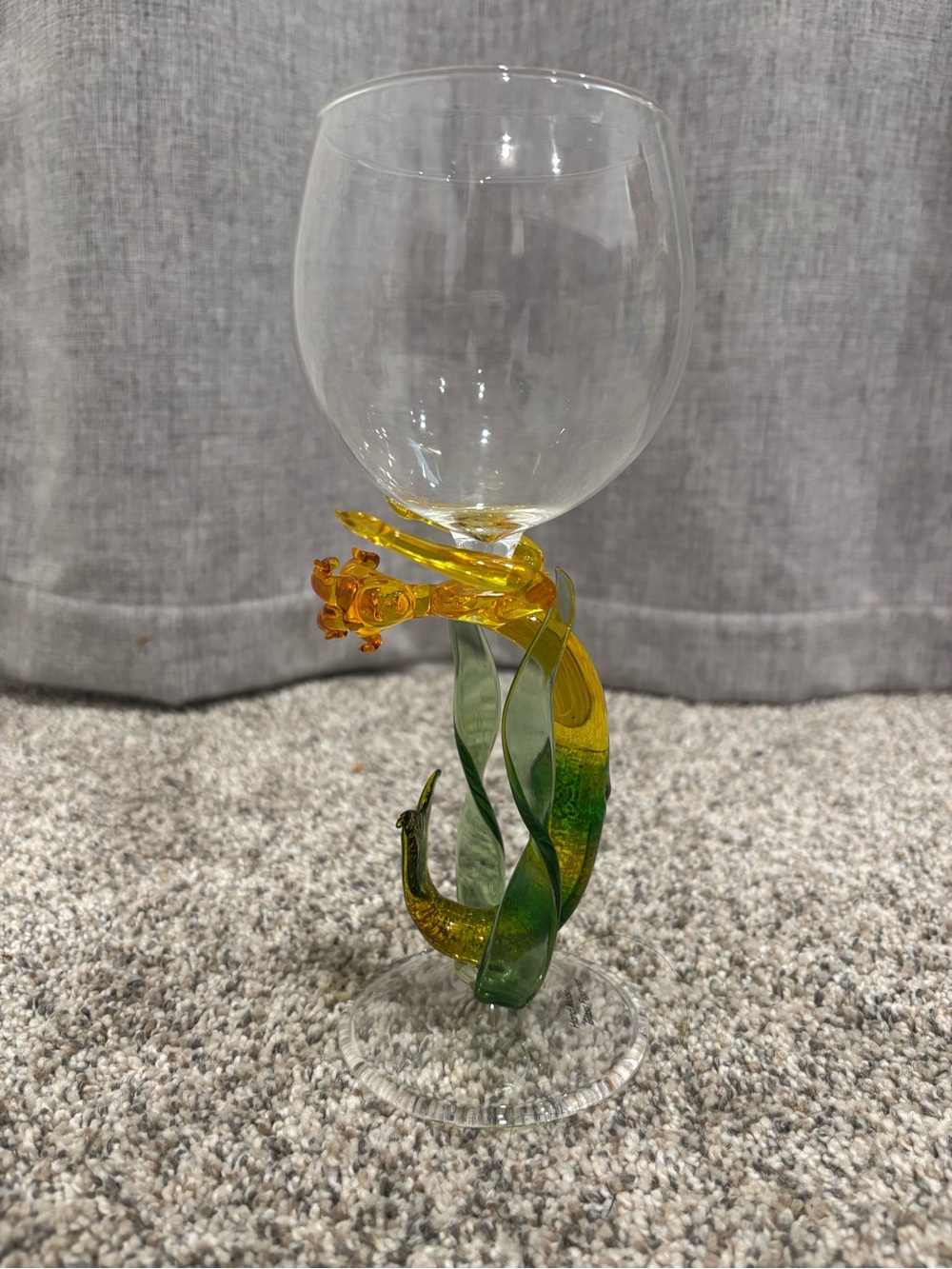 Yurana Design Hand-Blown Wine Glass Features a Sculpted Mermaid Stem Whimsical
